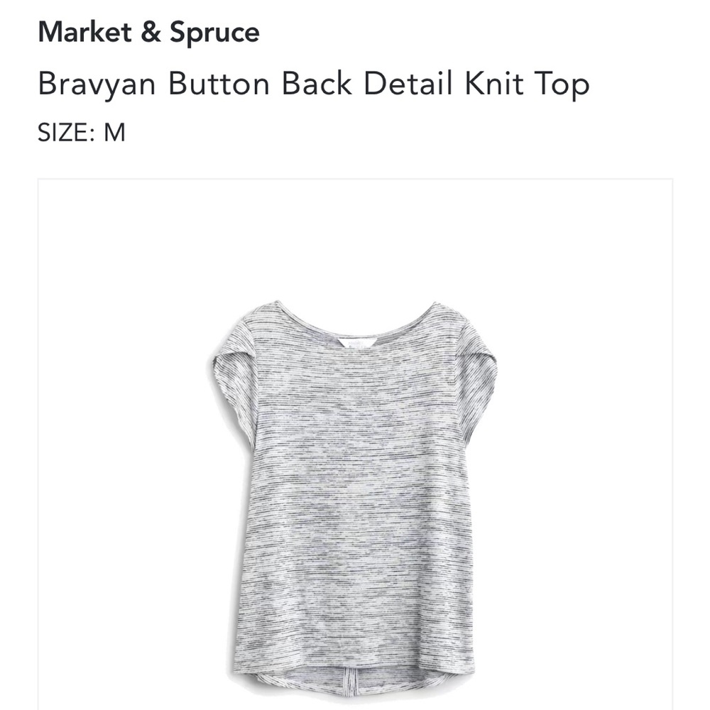 Market & Spruce Bravyan Back Button Detail Knit Top
